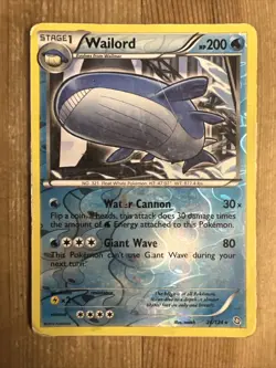 Pokemon TCG Wailord Dragons Exalted 26/124 Reverse Holo Holo Rare DMG - Image 1