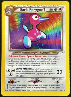Pokemon TCG Dark Porygon2 Holo Rare 8/105 Neo Destiny 2000 NM - Image 1