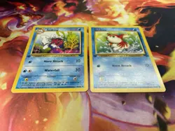 Goldeen 53/64 & Seaking 46/64 VINTAGE 1st Edition Jungle WoTC 1999 Pokemon TCG - Image 2
