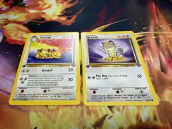 Persian 42/64 & Meowth 56/64 1st Edition Jungle WoTC 1999 Pokemon TCG - Image 2
