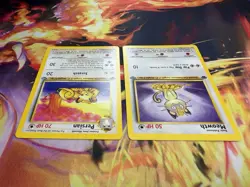 Persian 42/64 & Meowth 56/64 1st Edition Jungle WoTC 1999 Pokemon TCG - Image 3