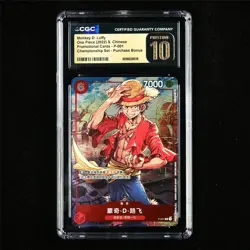 CGC 10 PRISTINE 2022 One Piece CHN Monkey D. Luffy P-001 P - Image 1