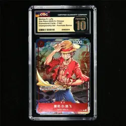 CGC 10 PRISTINE 2022 One Piece CHN Monkey D. Luffy P-001 P - Image 2