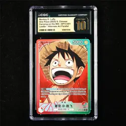 CGC 10 Pristine 2025 One Piece CHN Monkey D. Luffy OP13-001 L (Alt Art Parallel) - Image 1