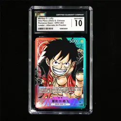 CGC 10 GEM MINT 2022 One Piece CHN Monkey D.Luffy OP01-003 L (Alt Art Parallel) - Image 2