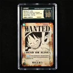 CGC 10 PRISTINE 2025 One Piece CHN Monkey D. Luffy OP13-118 SEC - Image 1
