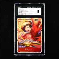 CGC 8 NM/MINT 2023 One Piece CHN Monkey D. Luffy ST10-006 SR - Image 1