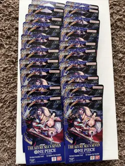 20x One Piece OP14 THE AZURE SEA’S SEVEN - Sleeved Booster Packs English 🔥 - Image 1