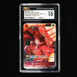 CGC 10 GEM MINT 2023 One Piece JPN Monkey D. Luffy ST01-012 SR - Image 1