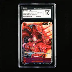CGC 10 GEM MINT 2023 One Piece JPN Monkey D. Luffy ST01-012 SR - Image 2