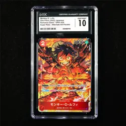 CGC 10 GEM MINT 2022 One Piece JPN Monkey D. Luffy OP01-024 SR - Image 1