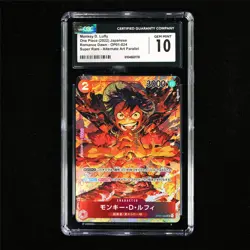 CGC 10 GEM MINT 2022 One Piece JPN Monkey D. Luffy OP01-024 SR - Image 2