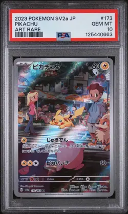 PSA 10 - Pikachu - sv2a 173 AR - Japanese - Pokemon Card - Pokemon Card 151 - Image 1