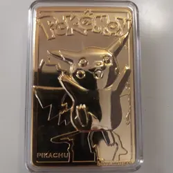pokemon 23k gold plated trading card pikachu - Image 1