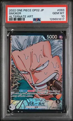 PSA 10 - Smoker - OP02 093 AA Leader - Japanese - One Piece Card - Paramount War - Image 1