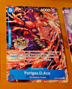 ONE PIECE ENGLISH CARD PROMO 3RD ANNIVERSARY GAME CARTE Ace OP07-053 EN NM - Image 1