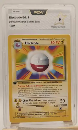 Carte Pokemon Electrode 21/102 Edition 1 PCA 9 Wizards Set De Base Francais - Image 1