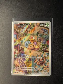 Pokemon Karte Weherba PAL 198/193 Entwicklungen in Paldea NM Full Art Rare DE - Image 1