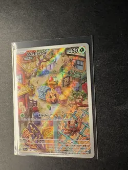 Pokemon Karte Weherba PAL 198/193 Entwicklungen in Paldea NM Full Art Rare DE - Image 2