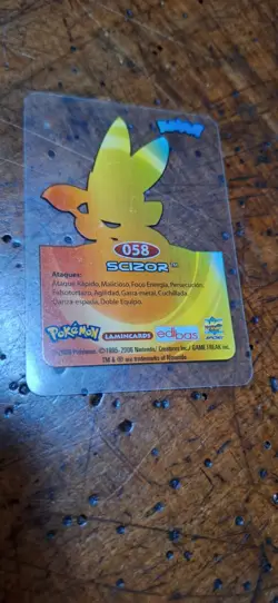 Scizor 058 Pokemon Lamincards Edibas - ESP - Good - Image 2