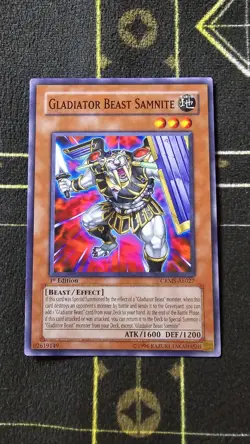 Yugioh Gladiator Beast Samnite CRMS-AE027 Crimson Crisis 5Ds Asian English - Image 1