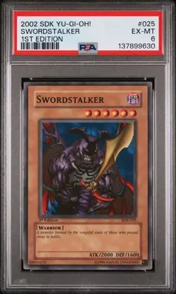 2002 Yu-Gi-Oh! Swordstalker SDK-025 1st Edition PSA 6 Vintage Original - Image 1