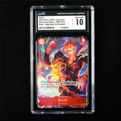 CGC 10 GEM MINT 2022 One Piece JPN Sanji OP01-013 R (Alt Art Parallel) - Image 1