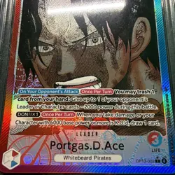 One Piece CCG TCG Portgas.D.Ace Alternate Art Leader OP13 Carrying On His Will - Image 2