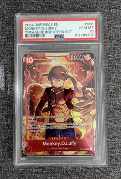 2024 One Piece Promo Monkey D. Luffy Treasure Boosters Set #006 PSA 10 GEM MINT! - Image 2