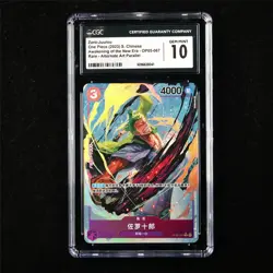 CGC 10 GEM MINT 2023 One Piece CHN Zoro-Juurou OP05-067 R (Alt Art Parallel) - Image 1