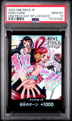 2024 ONE PIECE JPN PROMOS ONE PIECE DAY SPECIAL LIVE DAY2 DON!! CARD PSA 10 - Image 1