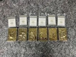 Pokemon 23k Burger King Gold Plated Trading Card Set Red Box Lot Of 6 - Image 2