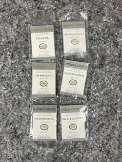 Pokemon 23k Burger King Gold Plated Trading Card Set Red Box Lot Of 6 - Image 3