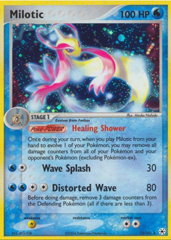 Milotic 12/101 Holo Pokemon Card 🌊 Healing Shower Distorted Wave - Image 1