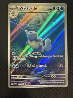 Pokemon TCG Wartortle Scarlet & Violet 151 Card Holo IR 171/165 English NM Cond. - Image 1