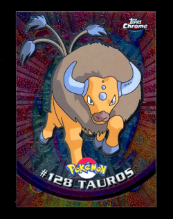 2000 Pokemon TAUROS Topps Chrome SERIES 2 Edition T.V. Set Card #128 Rare - MINT - Image 1