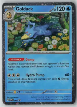 Golduck 008 Pokemon TCG Mega Evolution Promo Holo Rare Card (Near Mint) NM 2 - Image 1