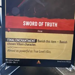 Disney Lorcana Sword of Truth 136/204 Rare NM-Mint Card, the First Chapter - Image 2