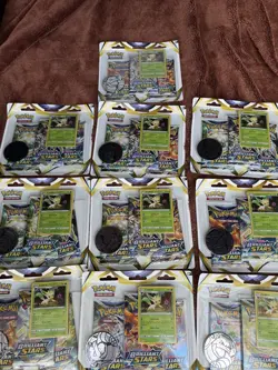 10 xBrilliant Stars Triple Blister Pack Pokemon Card TCG New Sealed - Leafeon - Image 2
