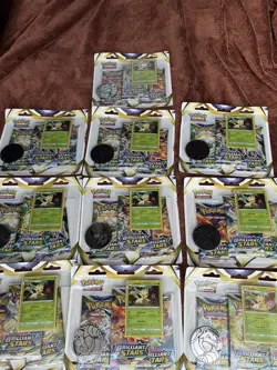 10 xBrilliant Stars Triple Blister Pack Pokemon Card TCG New Sealed - Leafeon - Image 3