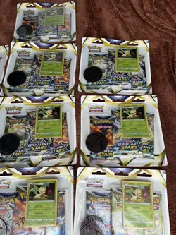 10 xBrilliant Stars Triple Blister Pack Pokemon Card TCG New Sealed - Leafeon - Image 5