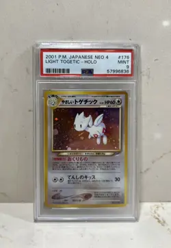 2001 LIGHT TOGETIC (PSA 9) JAPANESE NEO 4 #176 HOLO POKEMON CARD - Image 1