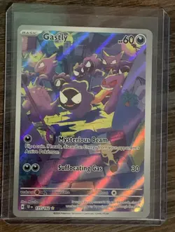 Pokemon TCG Gastly Illustration Rare IR Holo Card 177/162 Temporal Forces - Image 1