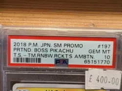 PSA 10 Boss Pretend Pikachu Team Skull 197/SM-P Promo Pokemon Card Japanese #197 - Image 4