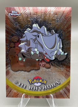 Pokemon Card - Rhyhorn #111 2000 Topps Chrome Series 2 Holo Foil - Image 1