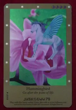 Bella Sara CCG : Hummingbird - F11/27 Rare Foil Card - 2nd Series (EX) - Image 1