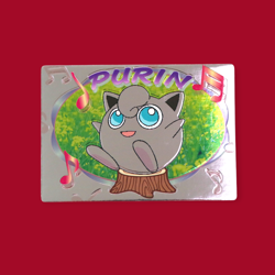 JIGGLYPUFF (PURIN)--JAPANESE MEIJI EMBOSSED PROMO FOIL POKEMON CARD - Image 1