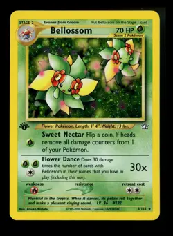 1st Edition Bellossom 3/111 Neo Genesis 2000 Holo Rare WOTC Pokemon Card TCG - Image 1