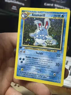 #2 1st Edition Azumarill 2/111 Neo Genesis 2000 Holo Rare WOTC Pokemon Card TCG - Image 5