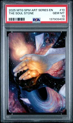 2025 MTG MARVEL'S SPIDER-MAN ART SERIES #10 THE SOUL STONE PSA 10 MAGIC POP 3 - Image 1